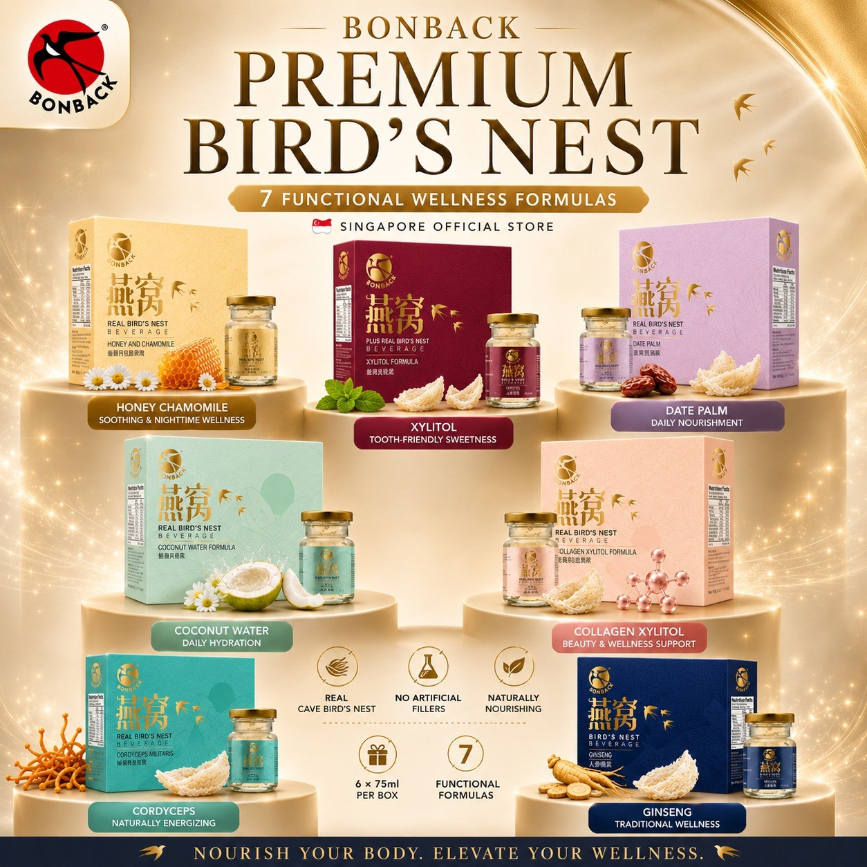 BONBACK premium cave bird's nest gift set
